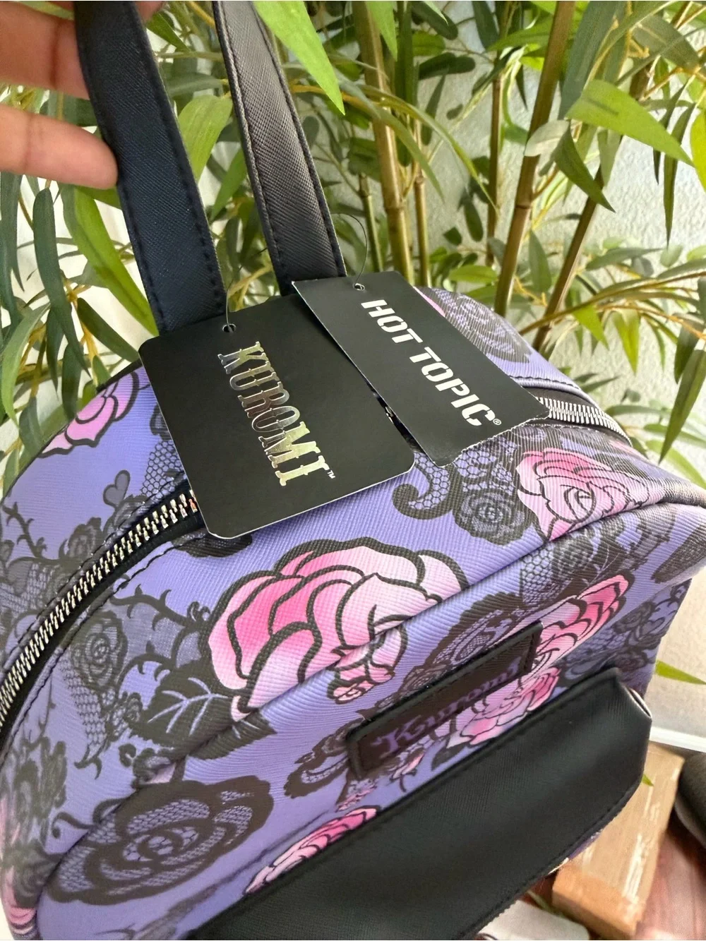 NEW Bioworld Sanrio KUROMI Butterfly Lace Mini Backpack HOT TOPIC Exclusive - Picture 3 of 7